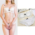 Ultrathin underwear lace transparent sexy bra set women plus size Half Cup bra and panty sets C cup brassiere white lingerie set