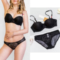 Hot Push up bra Set Underwear Women Full Coverage Lace Comfortable Underwire padding