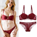 Hot Push up bra Set Underwear Women Full Coverage Lace Comfortable Underwire padding