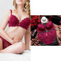 Hot Push up bra Set Underwear Women Full Coverage Lace Comfortable Underwire padding