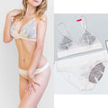 Wire free lace underwear set Ultra-thin transparent lace bra sets underwear women lingerie