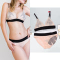 Wire free lace underwear set Ultra-thin transparent lace bra sets underwear women lingerie