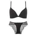 High-end brand wire free lingerie lace bra set women fashion underwear set push up lade bra and panties set