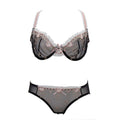 Plus size lingerie Ultrathin transparent bra panties lace bra set