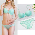 Hot Push up bra Set Underwear Women Full Coverage Lace Comfortable Underwire padding