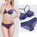 Hot Push up bra Set Underwear Women Full Coverage Lace Comfortable Underwire padding