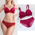 Hot Push up bra Set Underwear Women Full Coverage Lace Comfortable Underwire padding