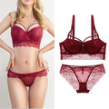 Hot Push up bra Set Underwear Women Full Coverage Lace Comfortable Underwire padding