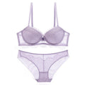 Hot Push up bra Set Underwear Women Full Coverage Lace Comfortable Underwire padding