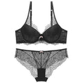 Underwear Female  Lace Adjustable Bra Set Padded Insert Fungus Lace Push Up Bra Set