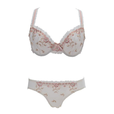 Plus size lingerie Ultrathin transparent bra panties lace bra set